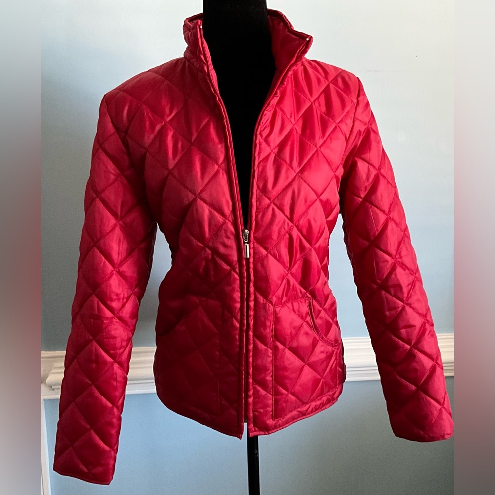EUC Jane Ashley Womens Quilted Lightweight Jacket Vibrant